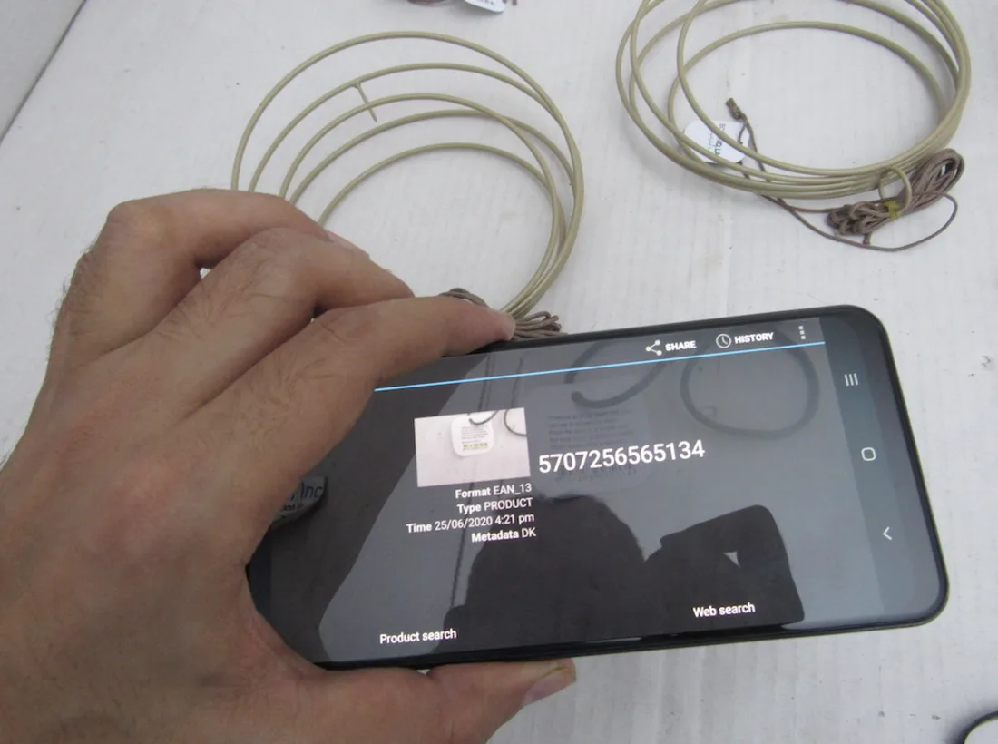 Barcode scan verification during metalware inspection